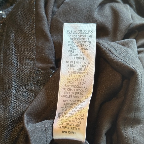 Aidan by Aidan Mattox Elegant Black Sequin Dress size 6 - Picture 10 of 12